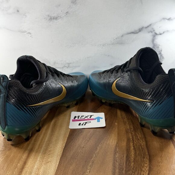 Size 14-Nike Vapor Untouchable Pro PF Teal/Gold/Black Football Cleats 839924-415